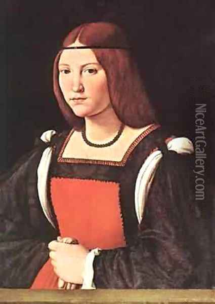 Portrait Of A Young Woman Oil Painting - Bonifacio Veronese (Pitati)