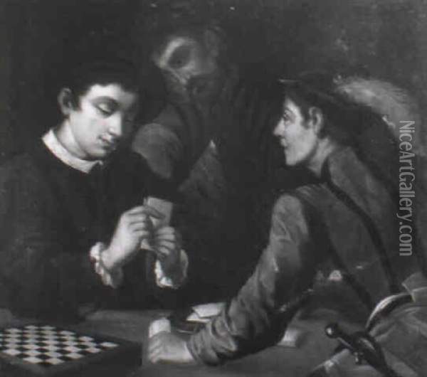 The Card Players Oil Painting -  Caravaggio