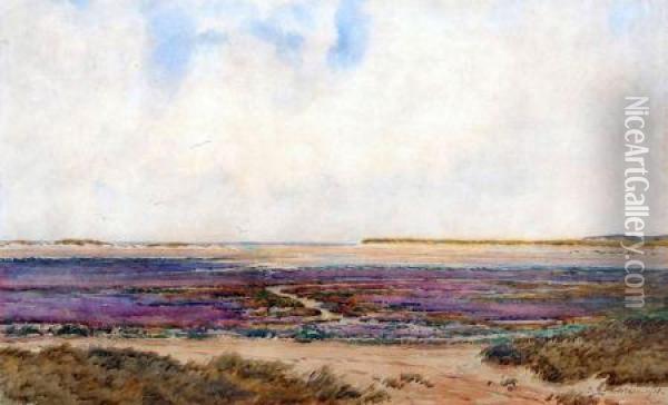 North Norfolk Estuary Oil Painting - Frederick Henry Partridge