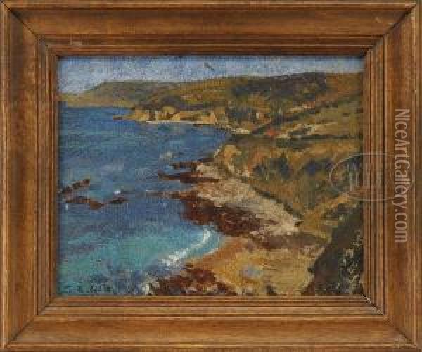 California Coastline Oil Painting - Selden Connor Gile