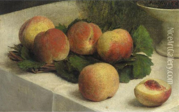 Peches Oil Painting - Ignace Henri Jean Fantin-Latour