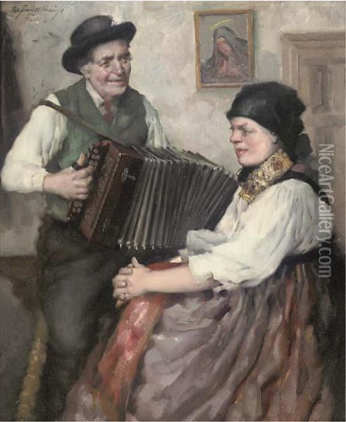 A Merry Serenade Oil Painting - Robert Frank-Krauss