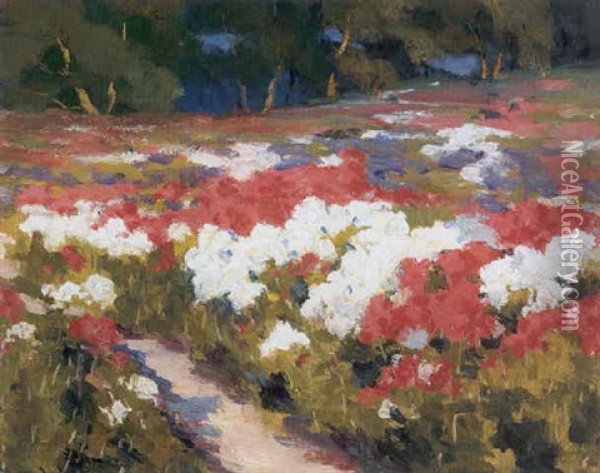 The Garden Oil Painting - Jean Mannheim
