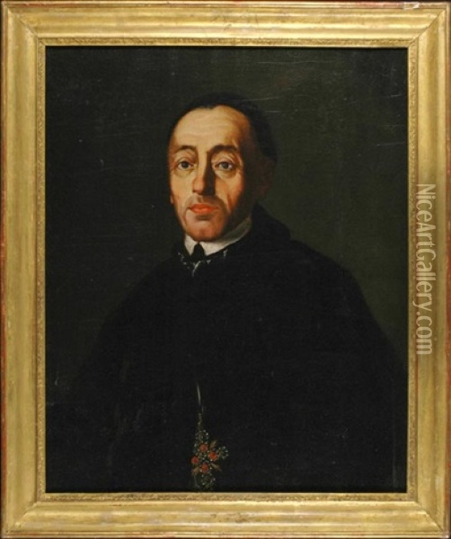 Portrait Of Bedrich Grundmann Oil Painting - Johann Peter Molitor