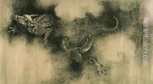 Nine Dragons, Southern Song dynasty, found in China, 1244 (3) Oil Painting - Rong Chen