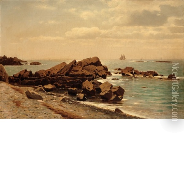 Narragansett Coastline Oil Painting - William Stanley Haseltine