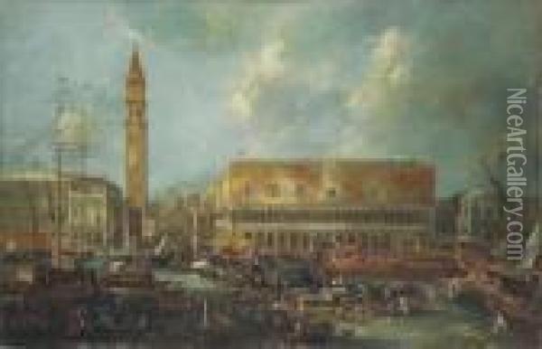 Ascension Day At The Molo, From The Bacino Di San Marco Oil Painting - Francesco Guardi