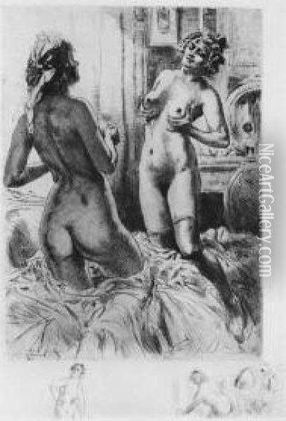 Le Journal D'une Femme De Chambre Oil Painting - Almery Lobel-Riche