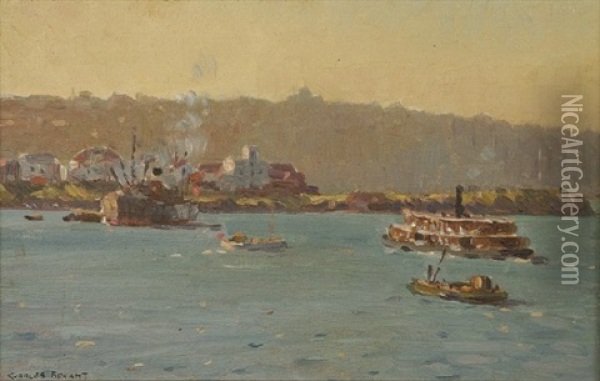 Untitled - Sydney Harbour Oil Painting - Charles David Jones Bryant