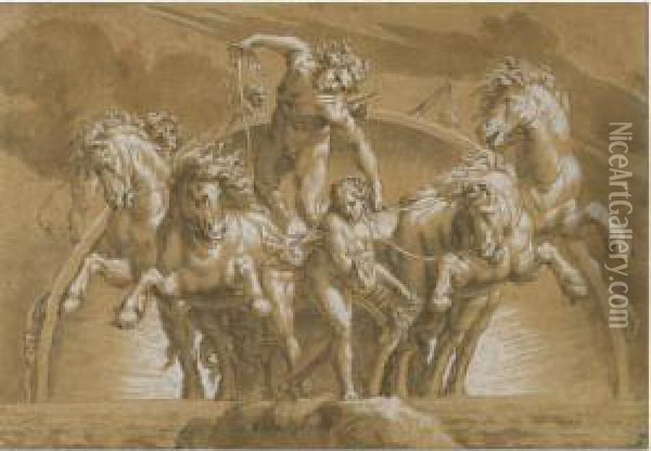 Apollo Driving The Chariot Of The Sun Oil Painting - Lelio Orsi