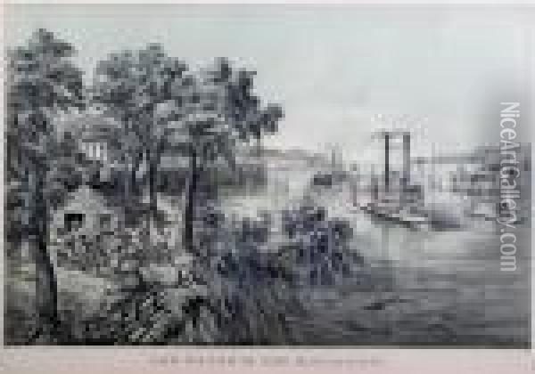 Low Water In The Mississippi Oil Painting - Currier