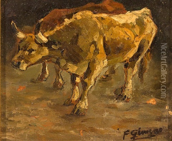 Vacas Oil Painting - Francisco Gimeno Arasa