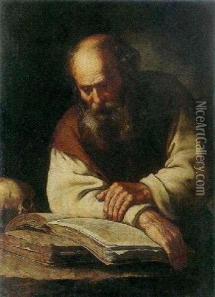 A Philosopher Oil Painting - Francesco Fracanzano