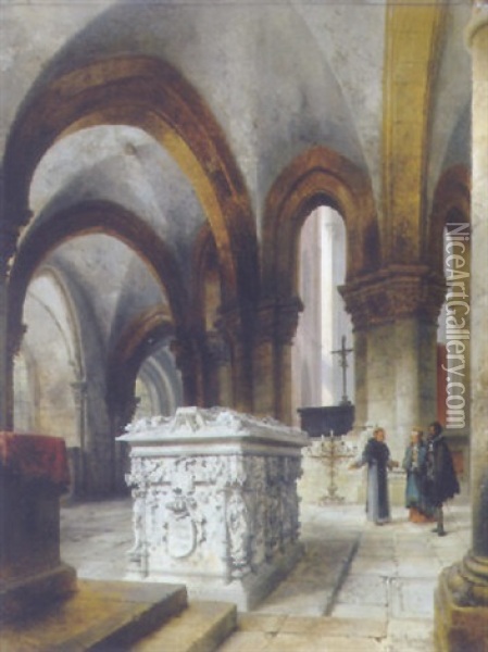 Kircheninterieur Oil Painting - Karl Georg Anton Graeb