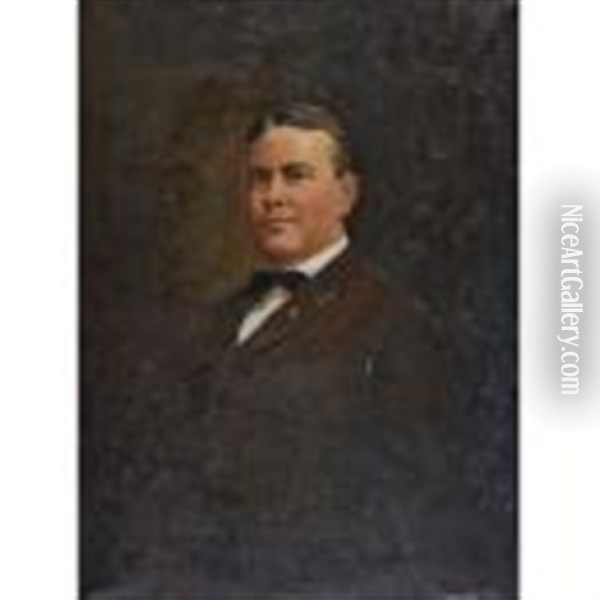 Portrait Of A Distinguished Gentleman Oil Painting - Fred G. Quimby