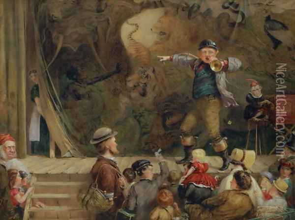 The Travelling Menagerie, 1872 Oil Painting - Frederick Piercy