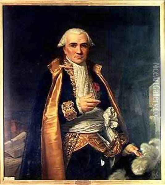 Portrait of Gaspard Monge 1746-1818 Count of Peluse 1841 Oil Painting - Naigeon, Jean Claude