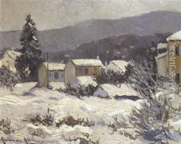 Paysage De Neige Oil Painting - Alexandre Altmann