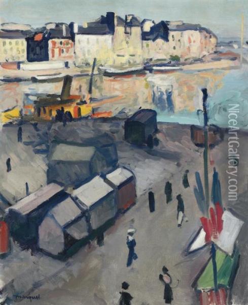 Port Du Havre Oil Painting - Albert Marquet