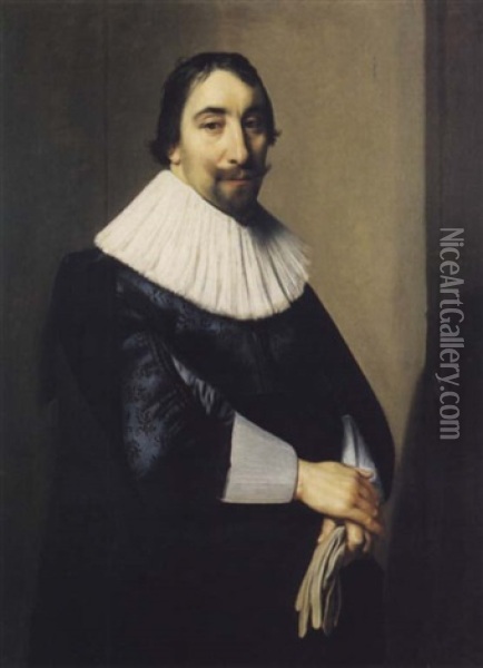 Portrait D'un Gentilhomme Oil Painting - Thomas De Keyser