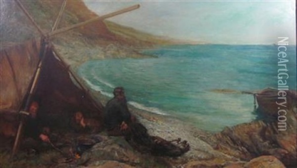 The Shore Oil Painting - Thomas Alexander Ferguson Graham