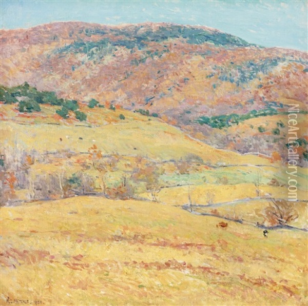 Mountain Pastures - Vermont Oil Painting - Willard Leroy Metcalf
