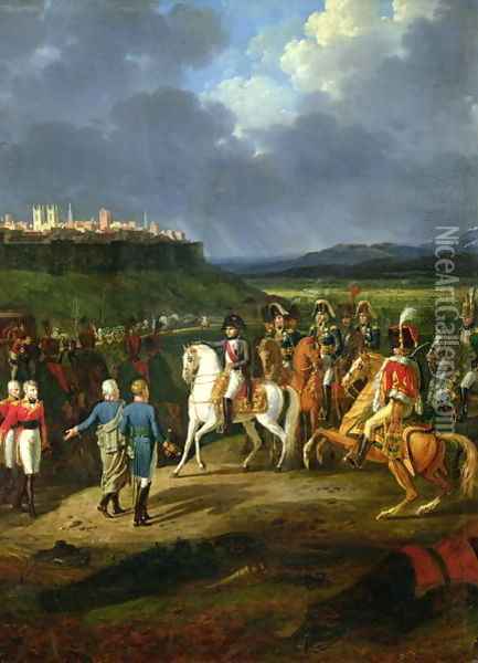 The English Prisoners at Astorga Being Presented to Napoleon Bonaparte Oil Painting - Charles Emile Hippolyte Lecomte-Vernet