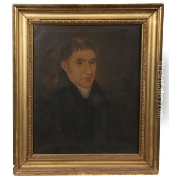 Portrait Of Rev. Robert Lowe Of Readfield Oil Painting - E.E. Finch