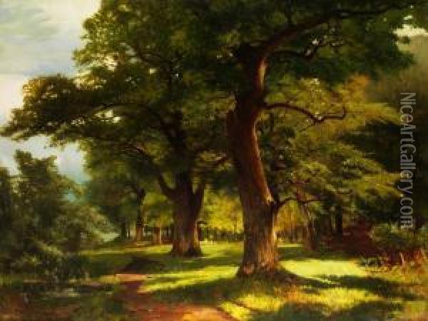 Waldlandschaft Oil Painting - Vladimir Donatovich Orlovskii