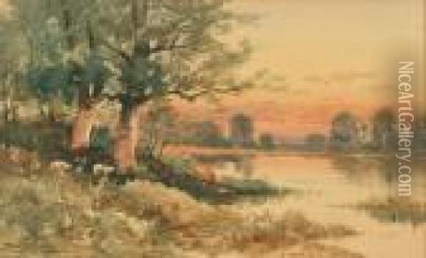 Landscape [desc] Oil Painting - Frank Tenney Johnson