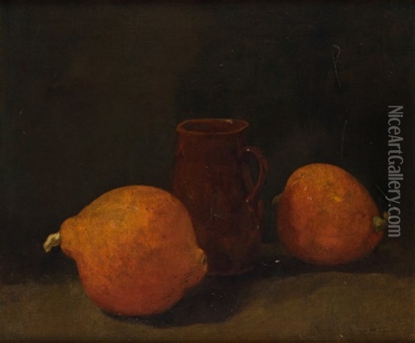 Still Life With Fruit Oil Painting - Emil Carlsen