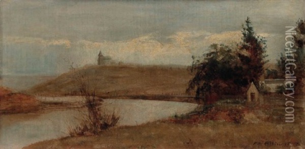 The Maribyrnong River And Malakoff Castle, Melbourne Oil Painting - Frederick McCubbin