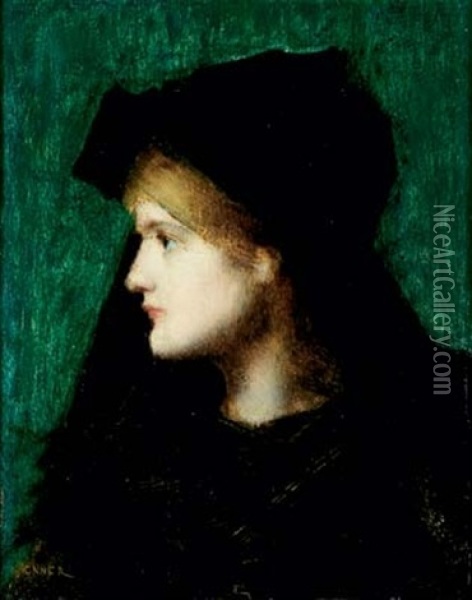 L'alsacienne Oil Painting - Jean Jacques Henner