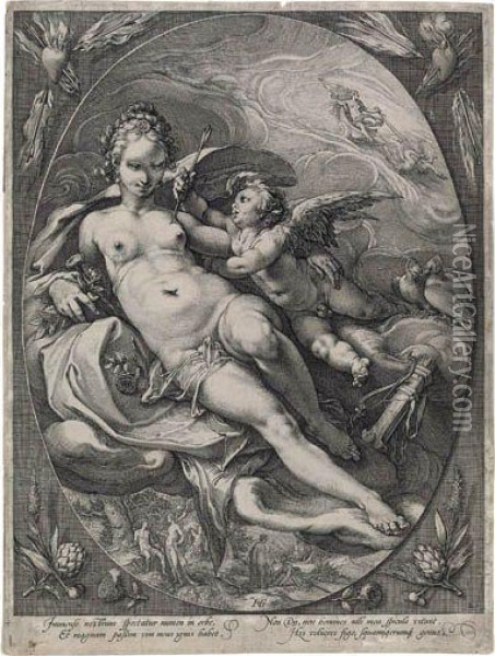 Venus Oil Painting - Hendrick Goltzius