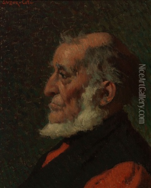 Portrait D'esdras Cyr Oil Painting - Marc Aurele de Foy Suzor-Cote