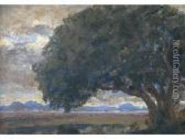 Alexandre Roubtzoff Vue De Gammarth Oil Painting - Aleksandr Rubcov