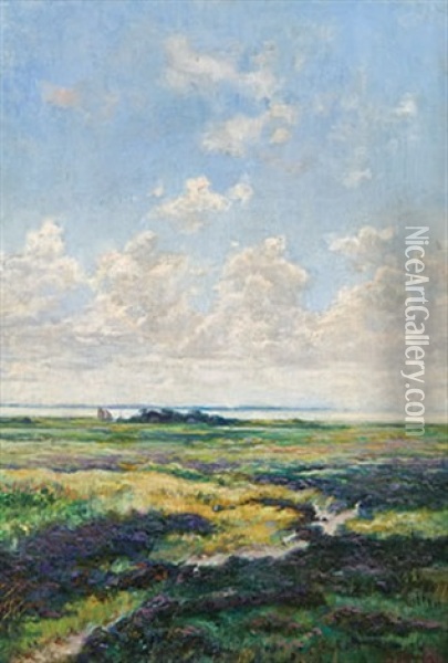 Dunenheide Oil Painting - Theobald Schorn