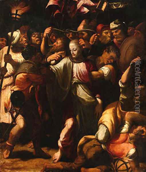 The Arrest of Christ Oil Painting - Emilian School