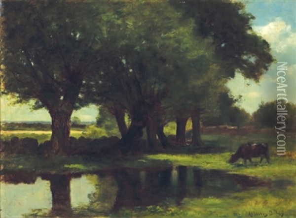 The Pasture Oil Painting - John Appleton Brown