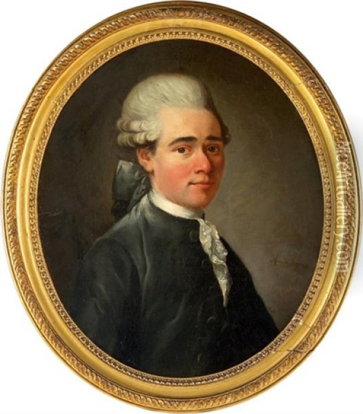 Portrait D'un Jeune Homme De Qualite Oil Painting - Alexander Roslin