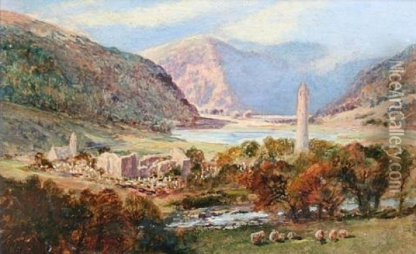 Glendalough, Co. Wicklow, Ireland Oil Painting - William Davis
