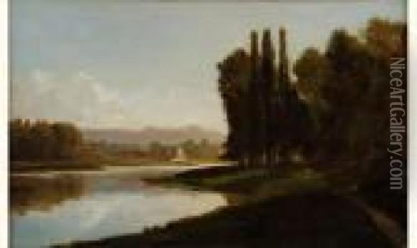 La Marne A Reuil Oil Painting - Auguste-Paul-Charles Anastasi