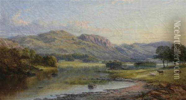 Rydal Water Oil Painting - William Harold Cubley