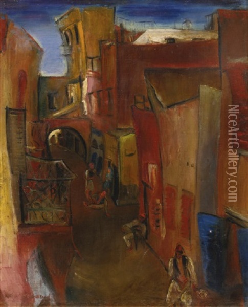 Morocco Oil Painting - Boris Dmitrievich Grigoriev