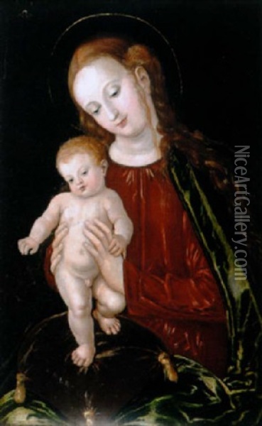 The Madonna And Child Oil Painting - Lucas Cranach the Elder