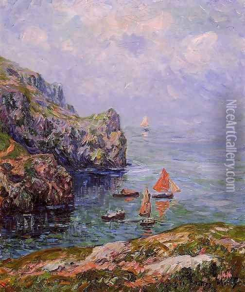 Stormy Weather, Brizellec, Finistere Oil Painting - Henri Moret