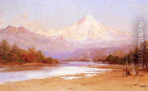 Mount Hood I Oil Painting - Thomas Hill