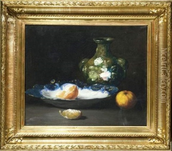 Nature Morte Aux Oranges Oil Painting - Germain Theodore Ribot