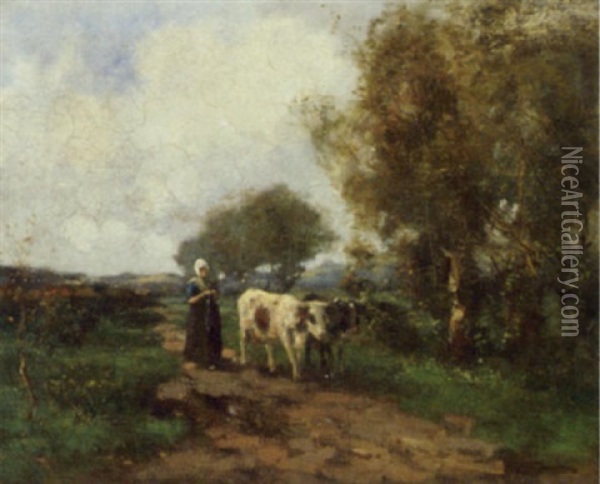 Returning Home Oil Painting - Willem George Frederik Jansen