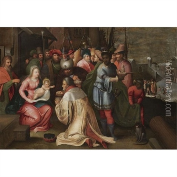 The Adoration Of The Magi Oil Painting - Gaspar van den Hoecke